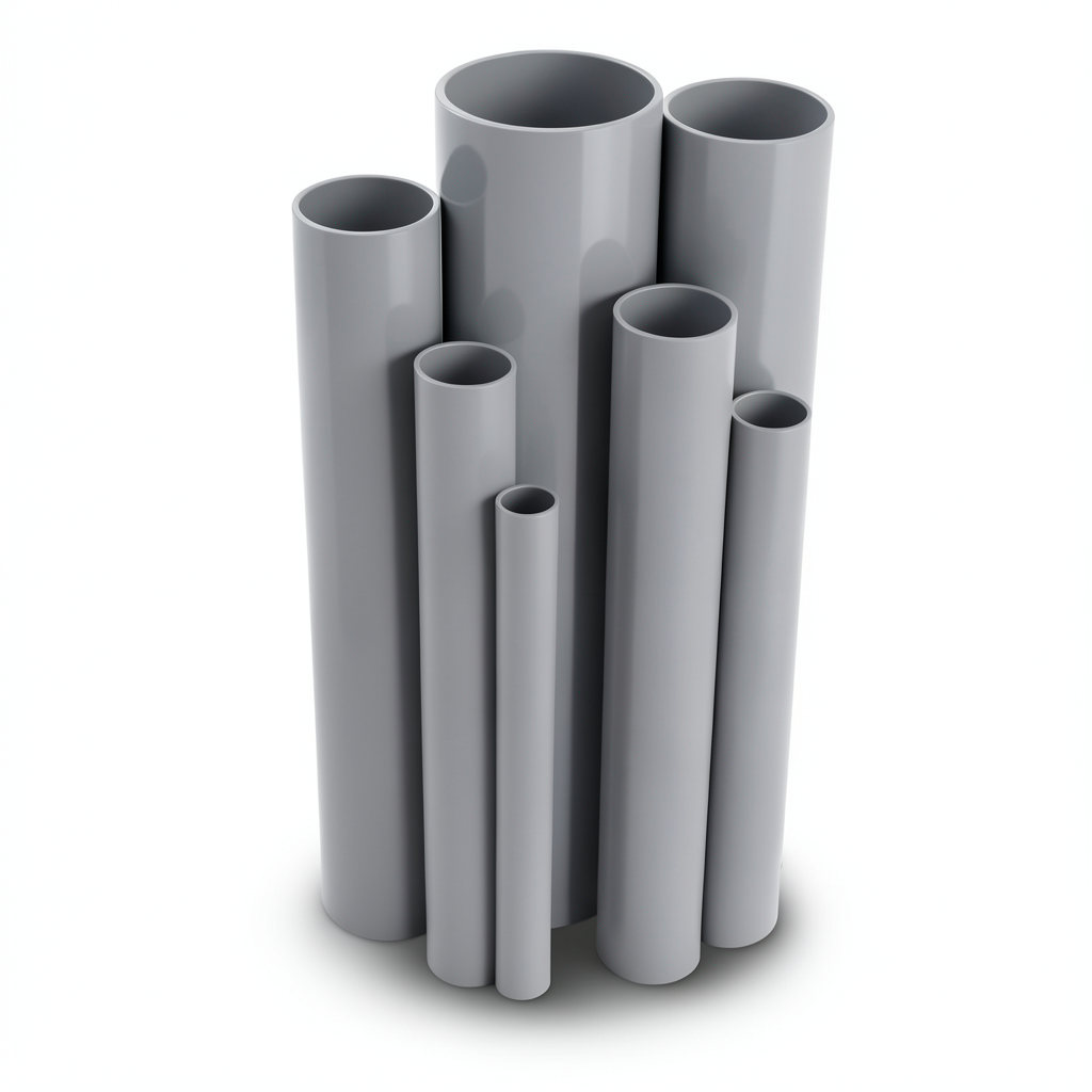 UPVC Pipes Outside Diameter 500 mm Thickness 14.6 mm Gray