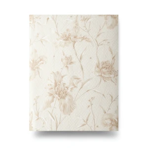 Italian Wallpaper Floral Design Creamy Color, Size 10mx1.06m, Model 82744