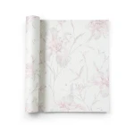 Italian Wallpaper Floral Design Off White, Size 10m x 1.06m