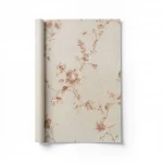 Floral wallpaper, beige color, length 10 m, width 1.06 m, model 5936  