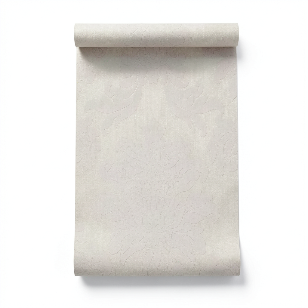 Classic Wallpaper Length 10m, Width 0.73m, Pale Beige Color