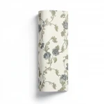 Italian floral wall Covering, size 10 m x 0.73 m, light beige color, model 56901  
