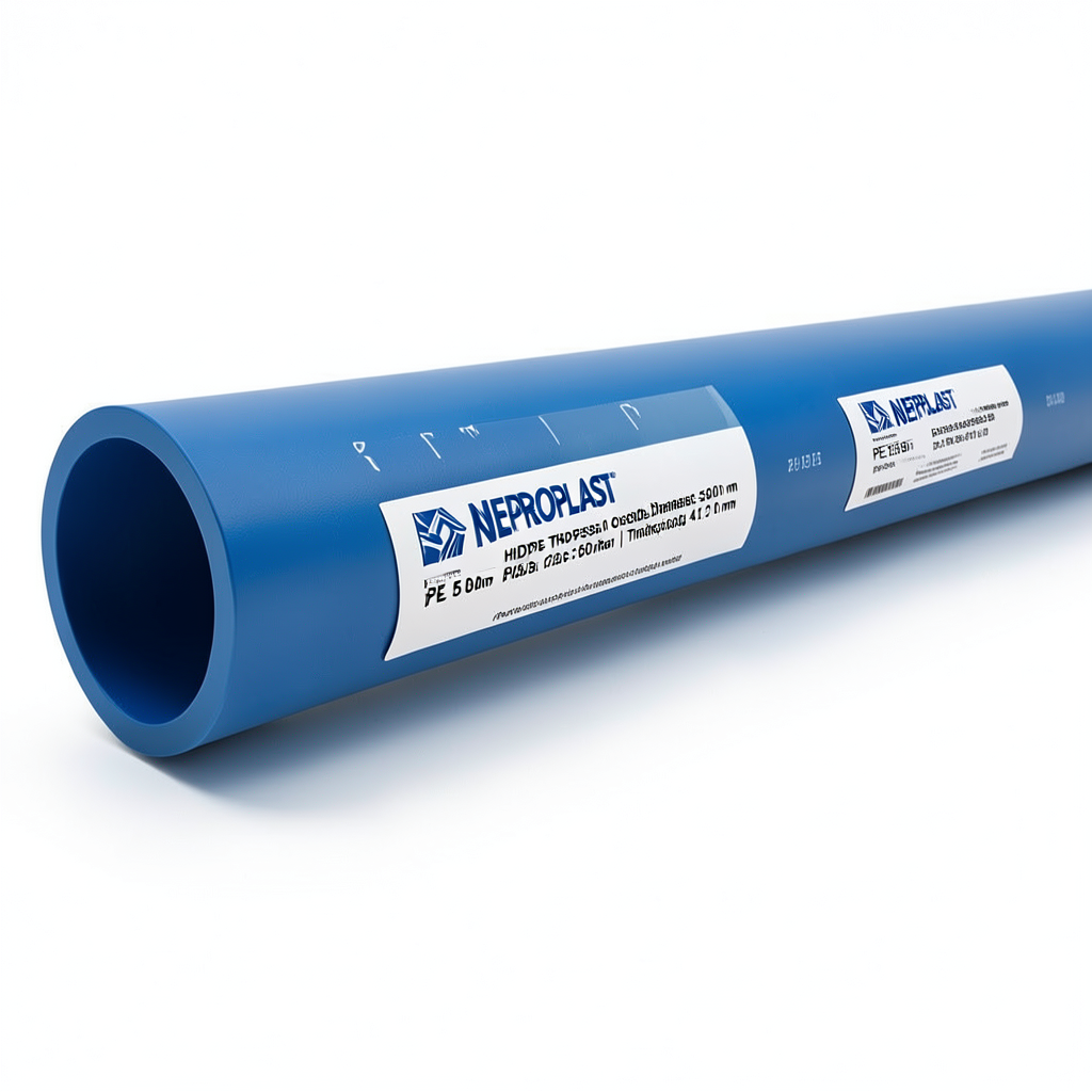 مواسير HDPE PE 100 ضغط 12.5 بار قطر خارجي 560 مم سمك 41.2 مم أزرق | نيبروبلاست