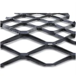 Hot Rolled Steel Expanded Metal Mesh 1.4 mm Thickness 2.44 m Width 3 m Length, Black