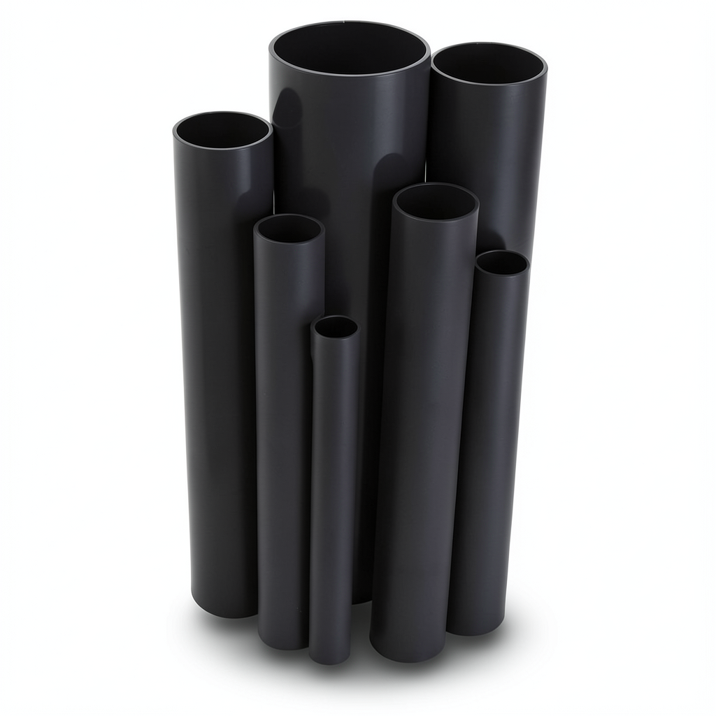 مواسير UPVC ضغط اسمي 9 بار قطر خارجي 89.1 مم سمك 4.1 مم لون اسود