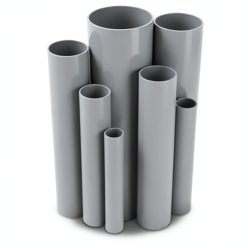 UPVC Pipes Nominal Pressure 12 Bar Outside Diameter 89.1 mm Thickness 5.3 mm Gray