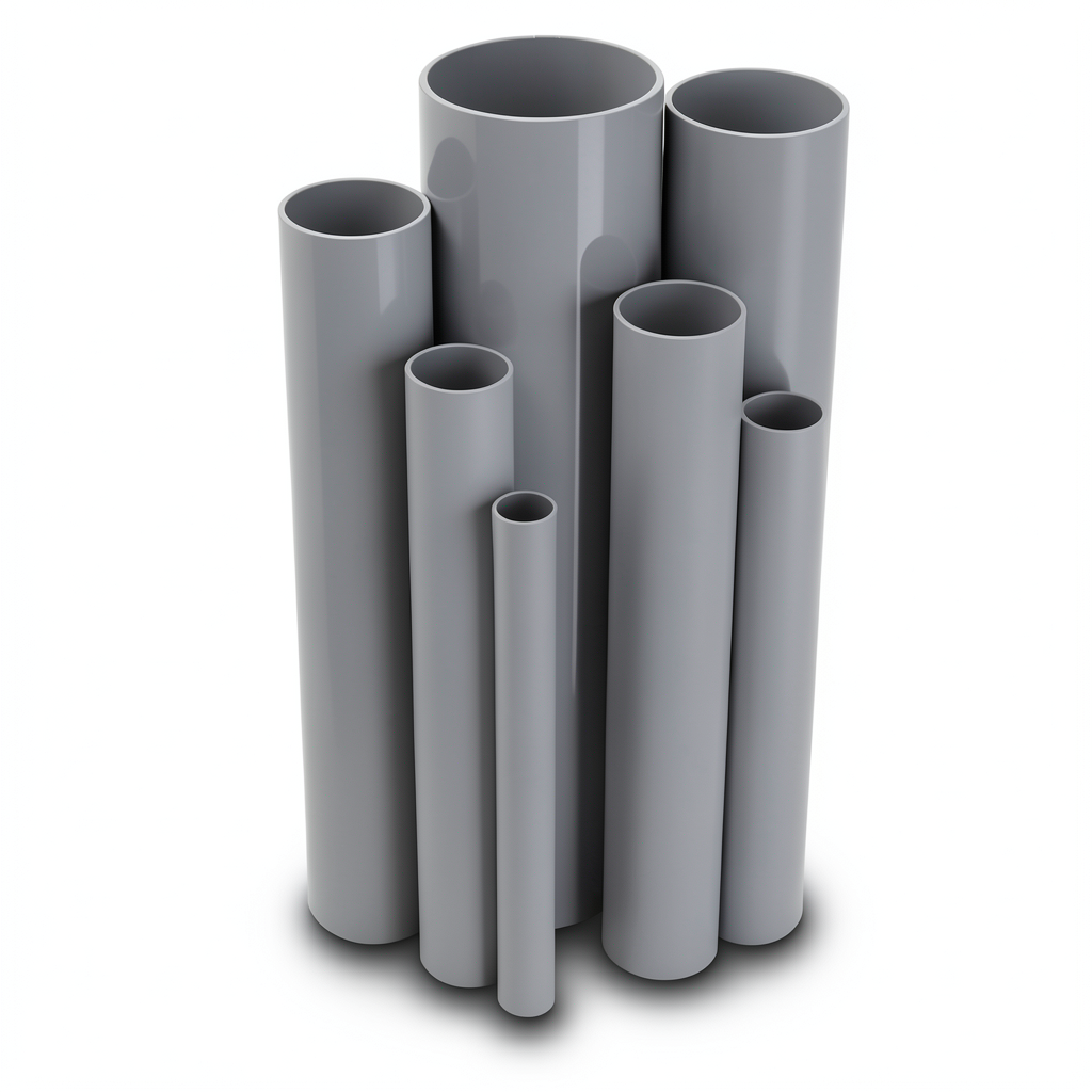 UPVC Pipes Outside Diameter 125 mm Thickness 3 mm Gray