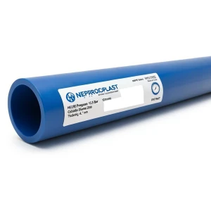 مواسير HDPE PE 100 ضغط 12.5 بار قطر خارجي 200 مم سمك 14.7 مم أزرق | نيبروبلاست
