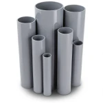 مواسير UPVC قطر خارجي 160 مم سمك 3.6 مم لون رمادي