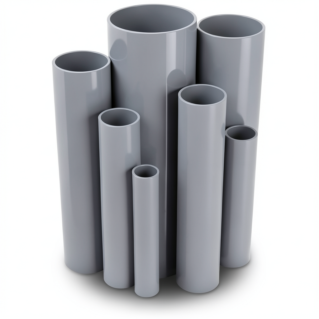 UPVC Pipes Outside Diameter 160 mm Thickness 3.6 mm Gray