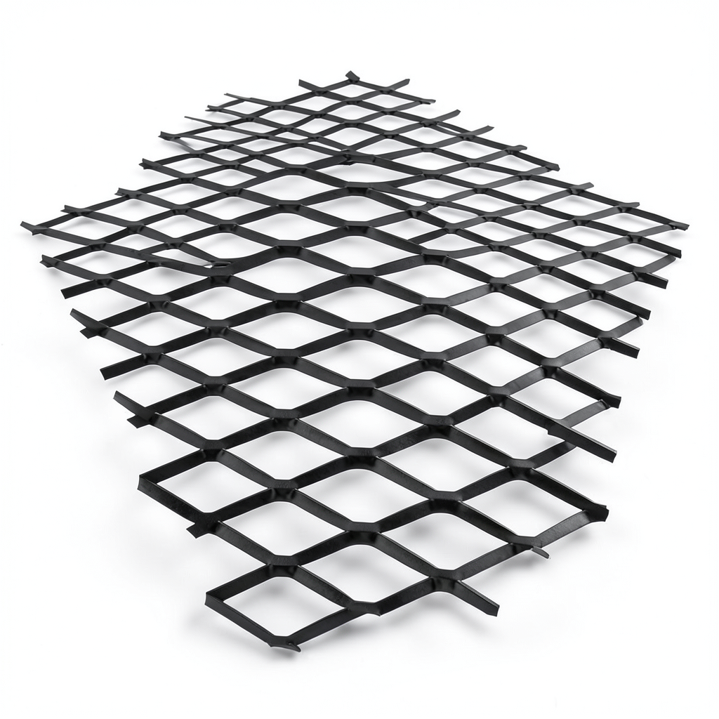 Hot Rolled Black Steel Expanded Metal Mesh 1.4 mm Thickness 2.44 m Width 7 m Length