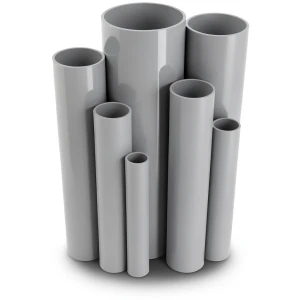 UPVC Pipes Outside Diameter 400 mm Thickness 9.8 mm Gray