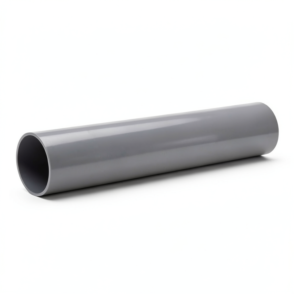 أنابيب UPVC الطول 6 متر مقاس ½ إنش سمك 1.52 مم لون رمادي