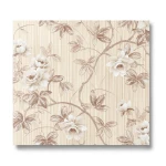 Floral Wall Covering Beige Color, 10m Length, 1.06m Width, Model 78022