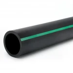 أنابيب HDPE ضغط  10 بار [PE 80] قطر خارجي 225 مم  SDR 13.6  لون اسود مع خط اخضر | مصنع المنى