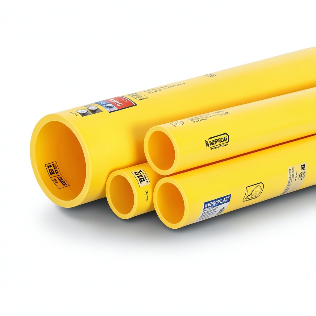 مواسير HDPE PE 100 ضغط 6 بار قطر خارجي 450 مم سمك 16.4 مم لون أصفر | نيبروبلاست