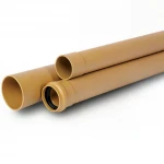 UPVC Pipes  Al-Rajhi   Weight 17.800 kg / meter  Outside Diameter 400 mm Thickness  9.8  mm Golden Brown Colour