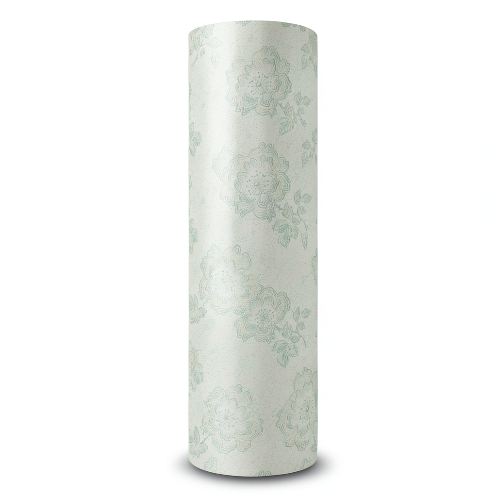 Italian Wall Decoration Floral Wallpaper 10m x 0.53m Pale Green