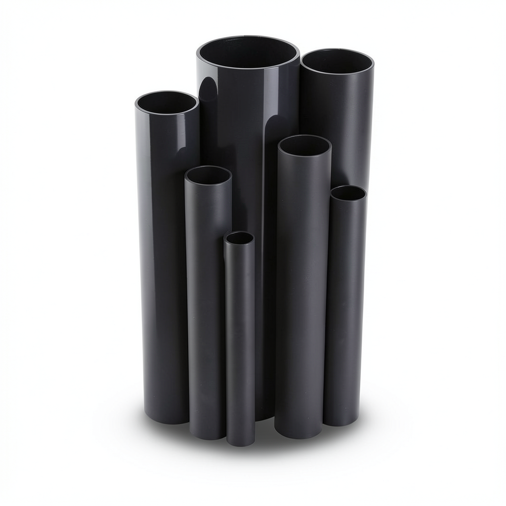 مواسير UPVC ضغط 12 بار قطر خارجي 89.1 مم سمك 5.3 مم لون اسود