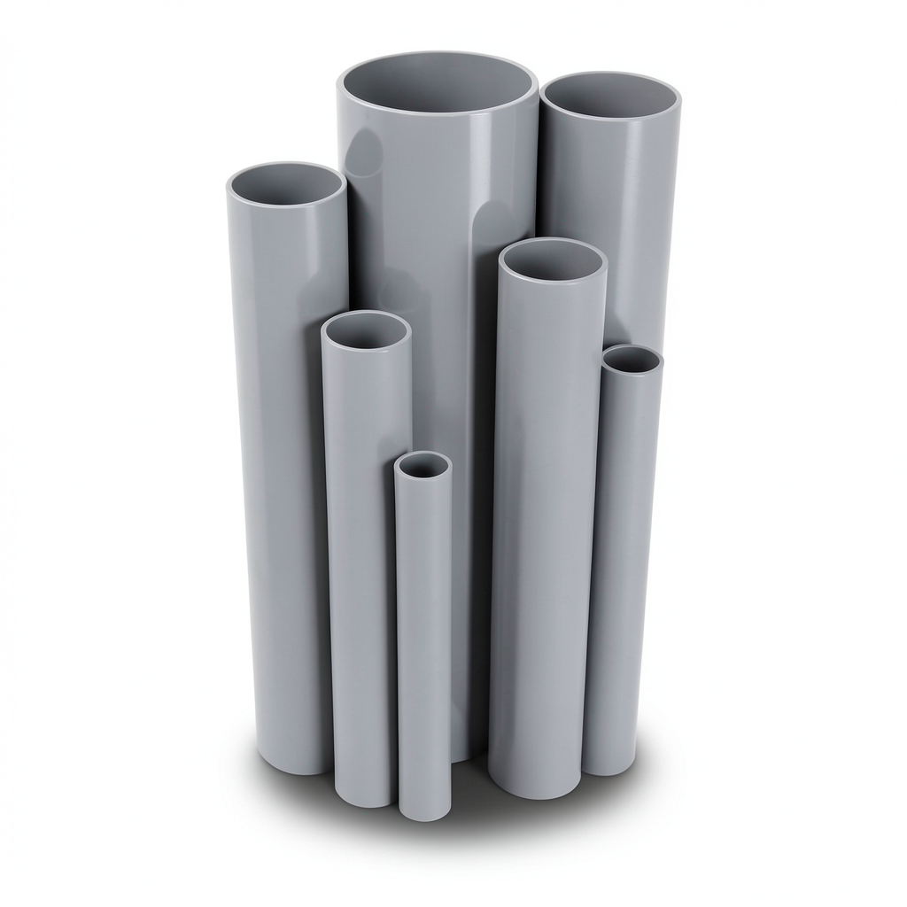 UPVC Pipes 250 mm Outside Diameter 6.1 mm Thickness 7.00 Kg/m Gray