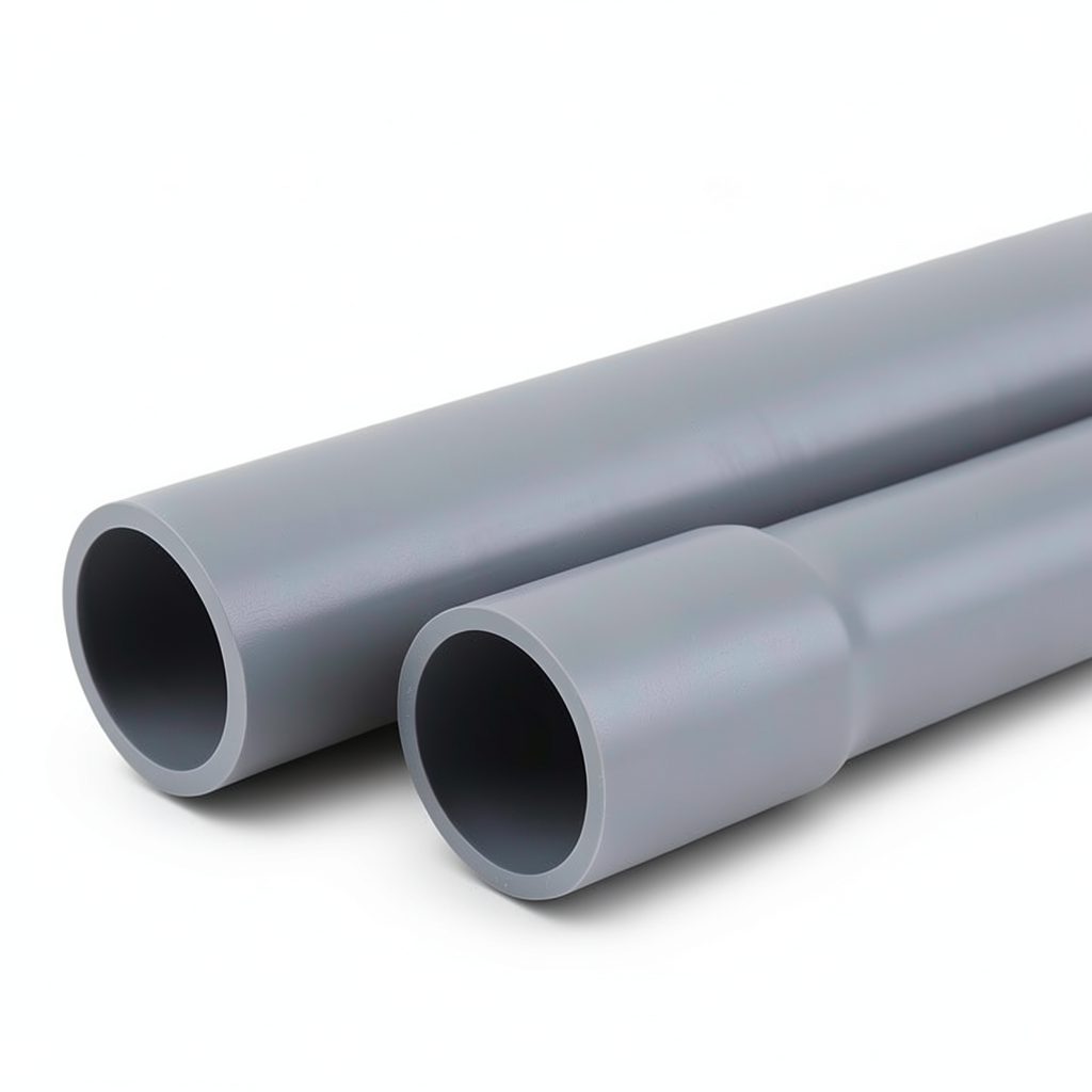 UPVC Pipes Irrigation Systems Nominal Pressure 2 Bar Outside Diameter 110 mm Thickness 1.80 mm Gray