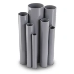 مواسير UPVC قطر خارجي 400 مم سمك 9.8 مم رمادي اللون