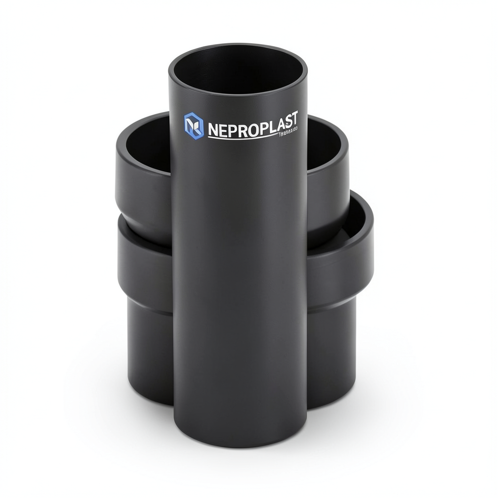 HDPE Pipes PE 80 Pressure 6 Bar Outside Diameter 315 mm Thickness 14.4 mm Black | NEPROPLAST