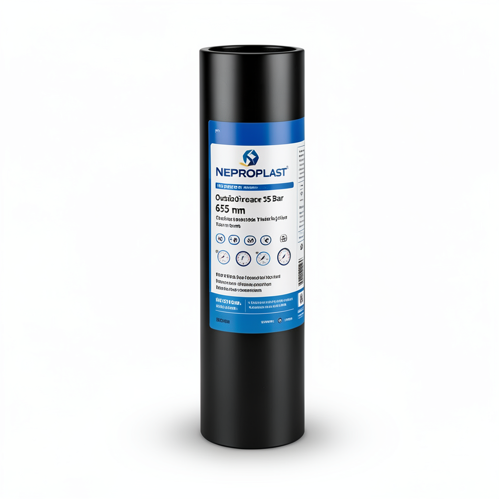 HDPE Pipes PE 80 Pressure 6 Bar Outside Diameter 355 mm Thickness 16.2 mm Black | NEPROPLAST