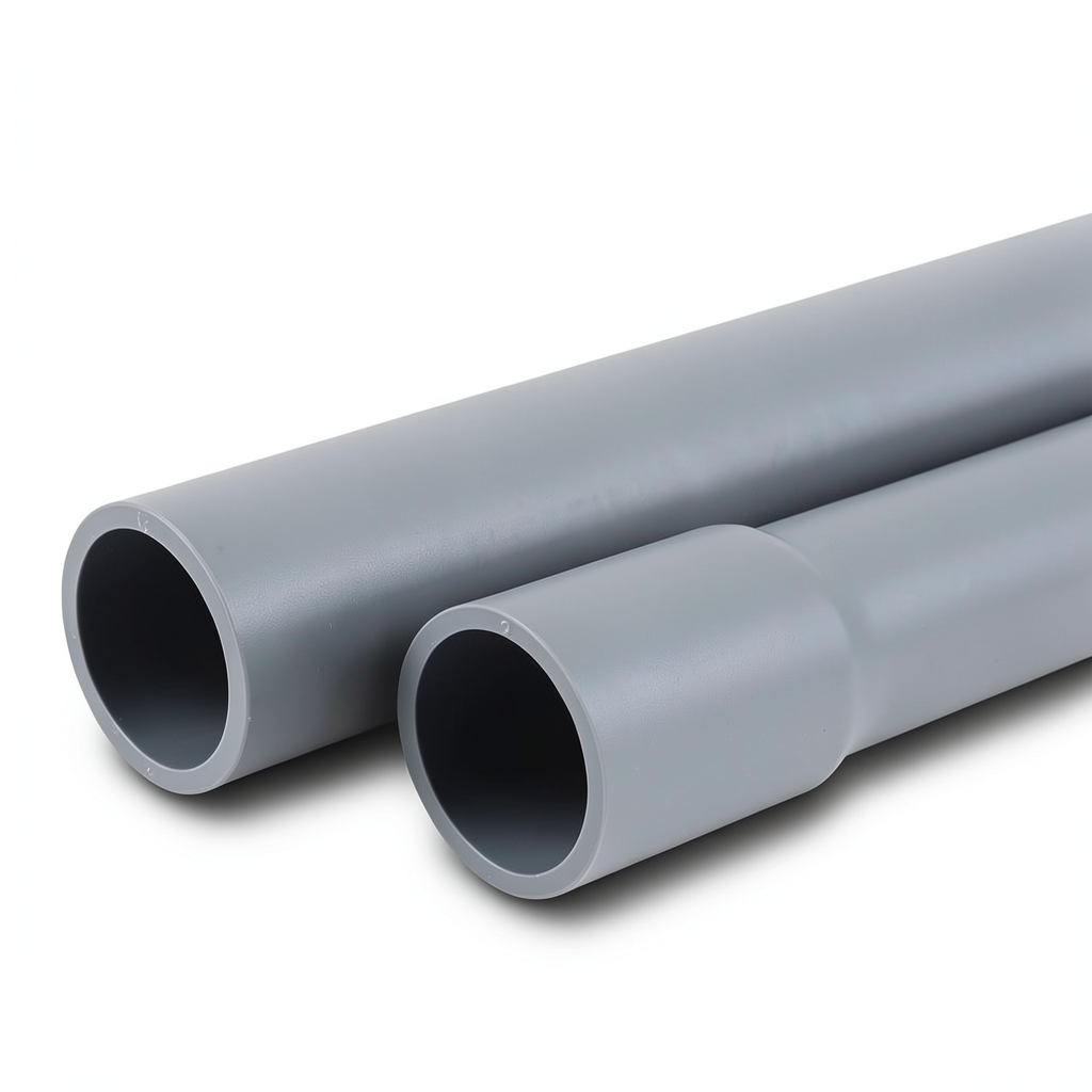 UPVC Pipes Irrigation Systems Nominal Pressure 2 Bar Outside Diameter 110 mm Thickness 1.80 mm Gray