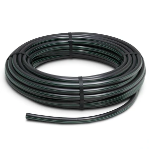 لفة أنابيب بلاستيك HDPE ضغط 4 بار PE 80، قطر خارجي 90 مم، سمك 2.2 مم، لون أسود