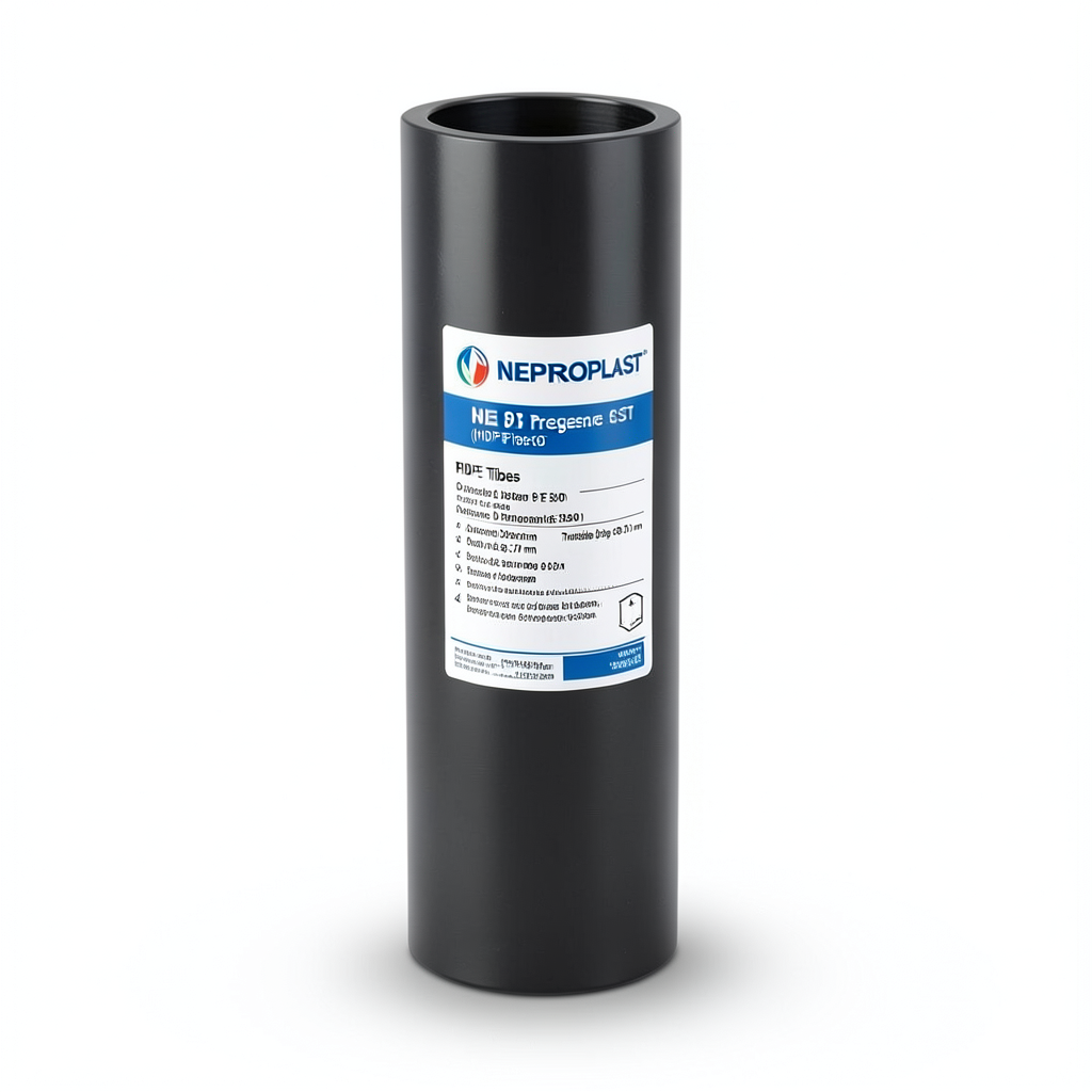 مواسير HDPE PE 80 ضغط 6 بار قطر خارجي 630 مم سمك 28.7 مم لون اسود | نيبروبلاست