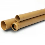 UPVC Pipes Al-Rajhi  Size   6 inch Thickness 3.3 mm Golden Brown Colour