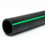 HDPE Polyethylene Pipe  PN 6 Bar [PE 80] OD 630 mm  SDR 22  Color Black with Green Stripes | Almona Factory