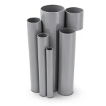 مواسير UPVC مقاس 2 إنش سمك 2.54 مم لون رمادي