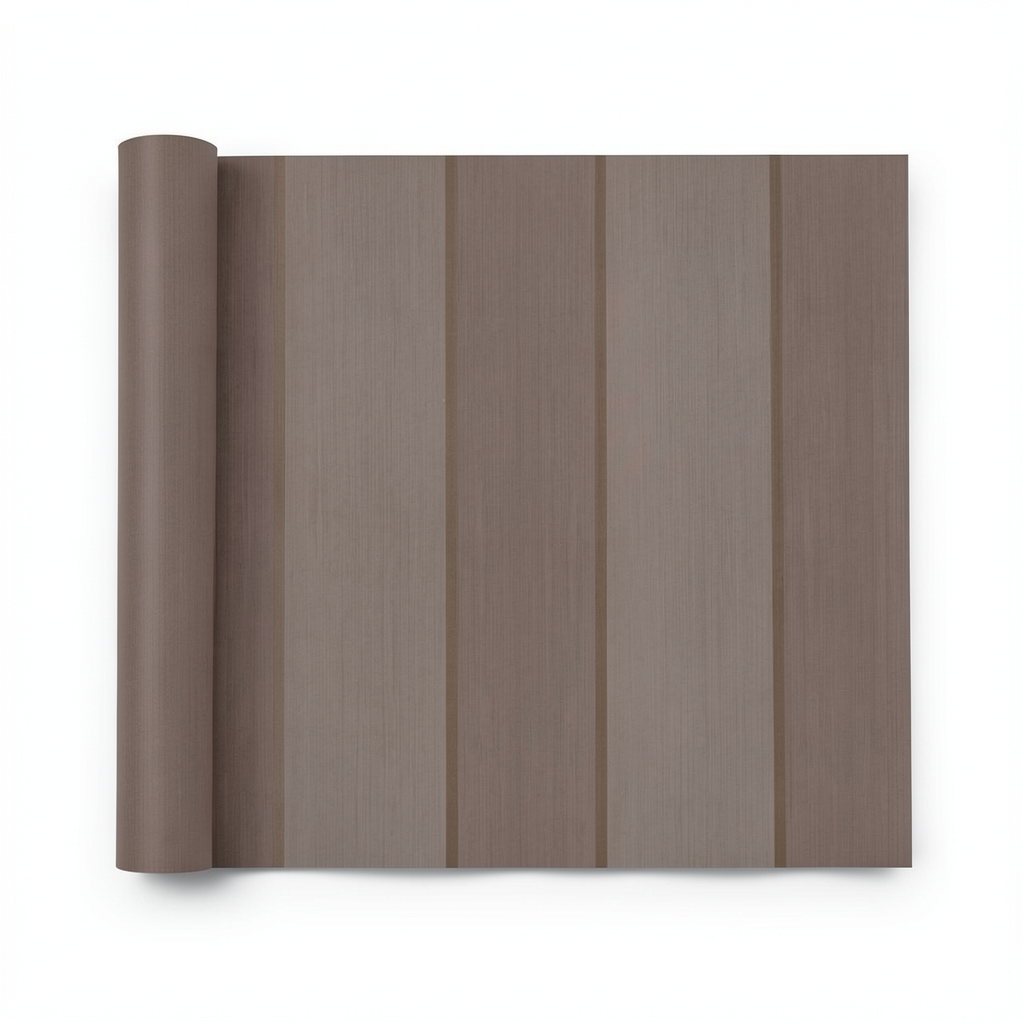 Italian Wallpaper Brown Color Striped Design, Size 10mx0.73m, Model 275010