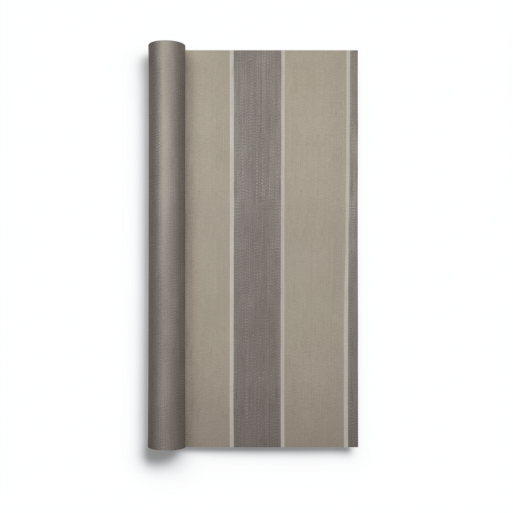 Italian Wallpaper Dark Beige Striped Design, Size 10mx0.73m, Model 275013