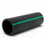 HDPE Polyethylene Pipe  Nominal Pressure 10 Bar [PE 80] OD 250 mm  SDR 13.6  Color Black with Green Stripes | Almona Factory