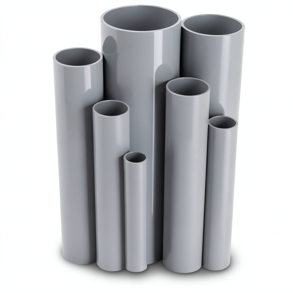 مواسير UPVC مقاس 3 إنش سمك 3.18 مم لون رمادي