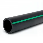 HDPE Polyethylene Pipe  PN 10 Bar [PE 80] OD 280 mm  SDR 13.6  Color Black with Green Stripes | Almona Factory