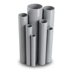 مواسير UPVC مقاس 4 إنش سمك 3.81 مم لون رمادي
