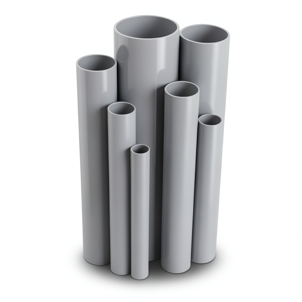 UPVC Pipes 4 Inch Thickness 3.81 mm Gray Color