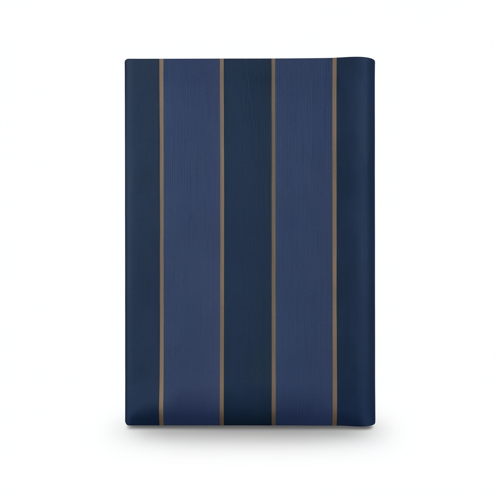 Italian Wallpaper Striped Design Navy Blue, Size 10mx0.73m, Model 275014