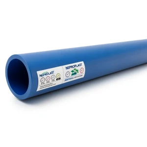مواسير HDPE PE 100 ضغط 12.5 بار قطر خارجي 630 مم سمك 46.3 مم لون أزرق | نيبروبلاست