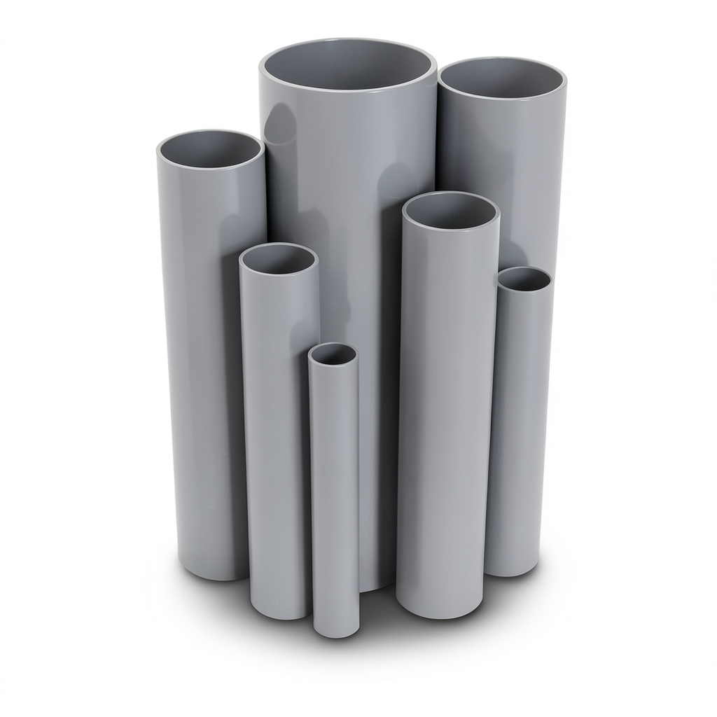 مواسير UPVC جدول 40 مقاس 3 إنش سمك 5.49 مم لون رمادي
