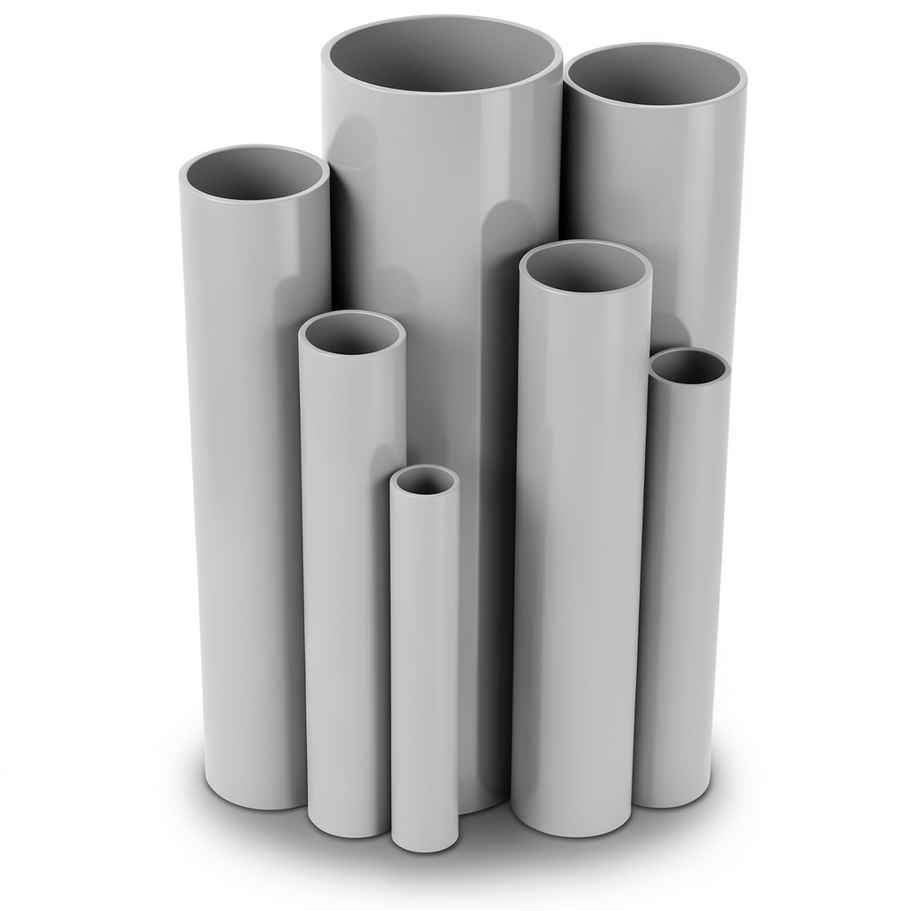 UPVC Pipes Schedule 40 Size 4 Inch Thickness 6.02 mm Gray