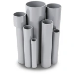 مواسير UPVC جدول 40 مقاس 6 إنش سمك 7.11 مم لون رمادي