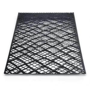 Hot Rolled Steel Expanded Metal Mesh 2.8 mm Thickness 2.44 m Width 1 m Length, Black