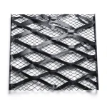 Hot Rolled Black Steel Expanded Metal Mesh Bahri 2.3 mm Thickness 2.44 m Width 1 m Length