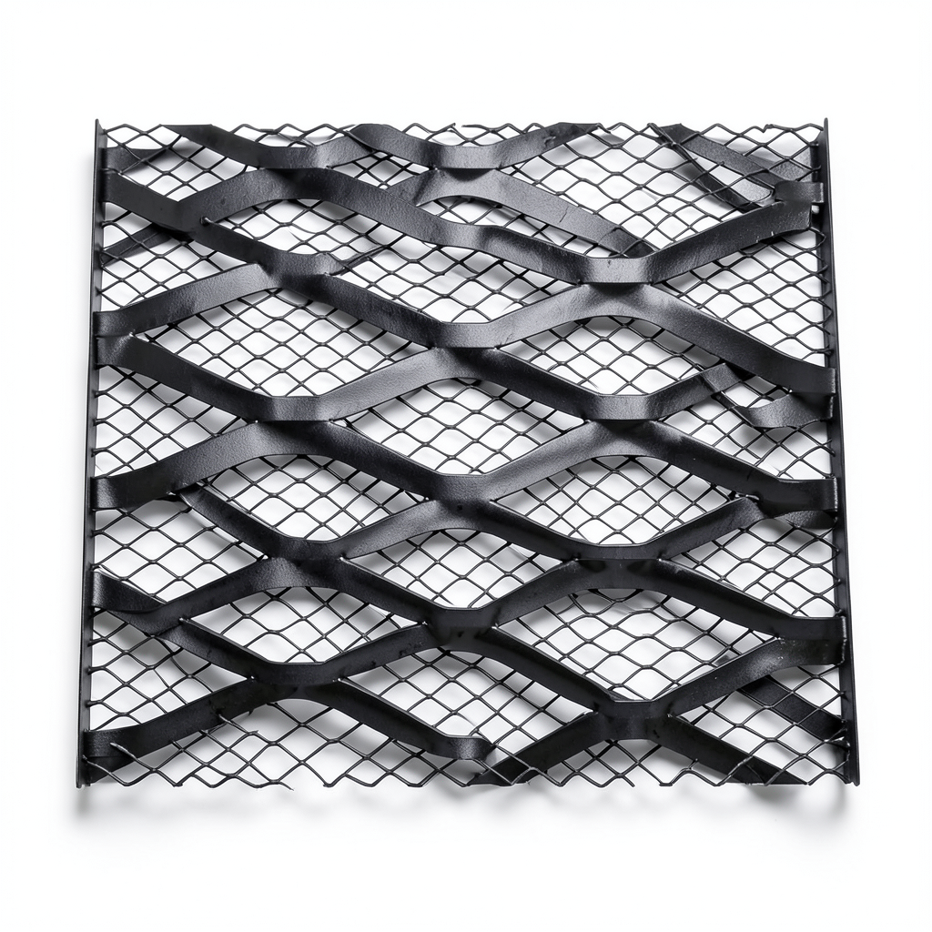 Hot Rolled Black Steel Expanded Metal Mesh Bahri 2.3 mm Thickness 2.44 m Width 1 m Length