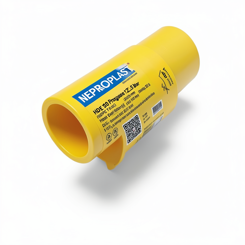 أنابيب HDPE PE 100 ضغط 12.5 بار قطر خارجي 280 مم سمك 20.6 مم لون أصفر | نيبروبلاست